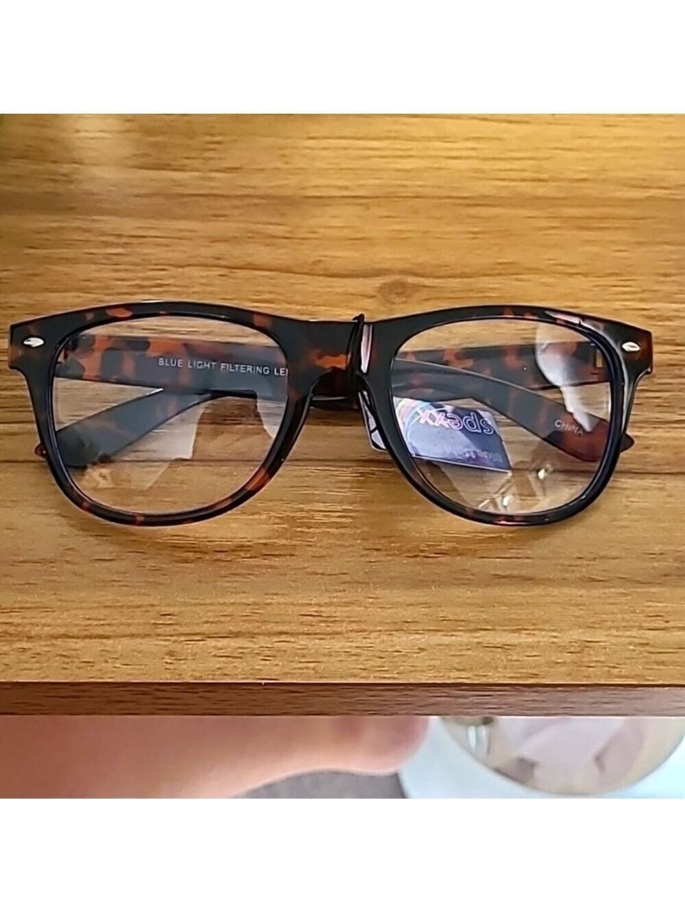 SPEXX Blue Light filtering eyeglasses tortoise shell Oversized frame NWT